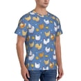 thumbnail image 2 of Bixox Men's Chicken Family Printed Short Sleeve Skinny Athletic T-Shirt, 2 of 6