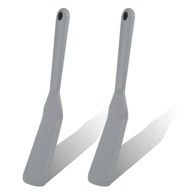 Youkk 2pcs Silica Gel Small Kitchen Spatula Exquisite Craft And Wide Application Long Handle Small Spatula 1Set