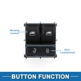 thumbnail image 3 of Interruptor de ventana eléctrica Unique Bargains No.34D959858 para el lado del conductor delantero para Volkswagen Jetta y Santana 2012 Negro, 3 of 7