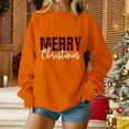 thumbnail image 5 of Christmas Baggy Sweatshirts for Women Xmas Printed Dropped Long Sleeve Fashion Graphic Holiday Pullover Tops (XL, Orange #A), 5 of 5