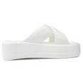 thumbnail image 5 of NHU Slip on Slides for Womens Shower Bathroom Slide Sandals Thick Sole Non-Slip House Slipper Slides White Size 5-6, 5 of 6