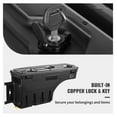 thumbnail image 2 of Truck Bed Storage Box, Lockable Wheel Well Toolbox - 6.6 Gal Waterproof ABS for Chevy Silverado/GMC Sierra 1500 2019-2021, Driver Side, Black, 2 of 5