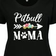 thumbnail image 4 of Inktastic Pitbull Mama with Arrow and Flowers Women's Plus Size T-Shirt, 4 of 5
