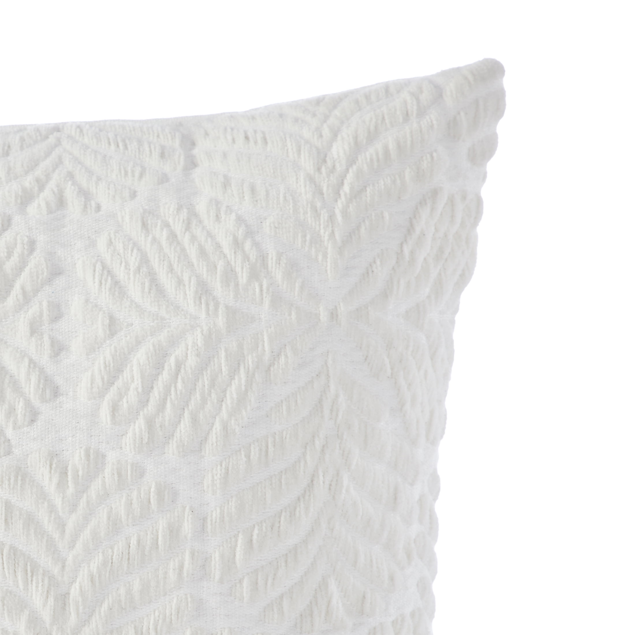 Better Homes & Gardens 14” x 20” Indoor & Outdoor Textured Leaf Pattern Decorative Pillows, Ivory