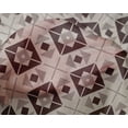 thumbnail image 4 of oneOone Silk Tabby Chocolate Brown Fabric Diamond & Triangle Geometric Sewing Material Print Fabric By The Yard 42 Inch Wide, 4 of 4