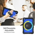 thumbnail image 2 of For Lenovo Tab TB-311XU/K10C TB-311FU Case 10.1 inch, 360 Rotating Shockproof Cover with Stand, Screen Protector, Shoulder Strap, Dark Blue PC, 2 of 7