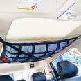 thumbnail image 3 of Xingzhi Polyester Car Ceiling Roof Cargo Net Rectangular Replacement  for Zipper Heavy Duty Snack Travel Storage Mesh Organizer 80x55cm, 3 of 6