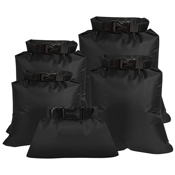 Soidarity Paquete de 5 bolsas secas impermeables kayak pesca Drifting paquete al aire libre portátil ciclismo camping viaje saco negro Type2 NO2 Soidarity  OD020069-03B