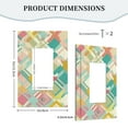 thumbnail image 5 of ZICANCN Outlet Covers Wall Plate, Colorful Squares Llines Light Switch Cover Decorative, Duplex Toggle Combo 1-Gang, 5 of 9