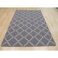 thumbnail image 4 of EORC DM81BL8X10 8 x 10 ft. Handmade Wool Flatweave Revesible Moroccan Contemporary Trellis Rug, Blue - Rectangle, 4 of 6