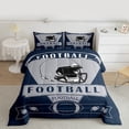 thumbnail image 2 of Homewish Rugby Sport Theme Full Size Comforter Sets,Ball Gamer Gaming Bedding Comforter Set,Gray Football Helmet Bedding Sets For Kids,Microfiber Bedroom Decor Reversible,3 Pieces, 2 of 8