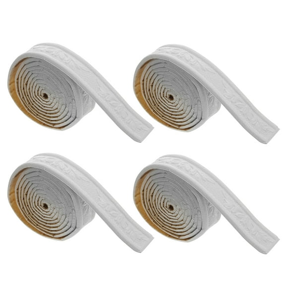 KALLORY Peel and Stick PVC Wall Border Trim for Elegant Wall and Ceiling Molding White