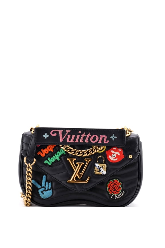 Pre-Owned New Wave Chain Bag Limited Edition Patches Quilted Leather MM By Rebag