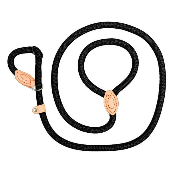 Cadena de tracción antidisturbios con punzón P, cuerda de nailon cosida de cuero para perros, cadena para perros, cinturón de tracción para perros de entrenamiento grueso y alargado, cuerda P