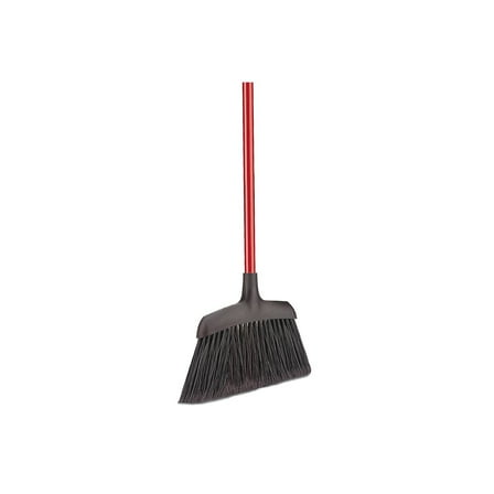 Angle Broom, 53 in L, 13 in Sweep Face, 5 in Black Bristle, Handle Dia 1 in