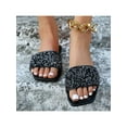 thumbnail image 5 of Breathable Rhinestone Sandals for Women, Square Toe Casual Summer, 5 of 6