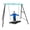 Blue, variant on Ntiibcuy A-Frame Metal Powder Coated Heavy-Duty 880 Lbs Swing Stand Set with Extra Side Bars for Backyard