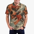 thumbnail image 2 of Balery Gigantic Skull In Clouds Printed Men’s Short Sleeve Polo Shirt, Midweight Men's Shirt,Golf Polo shirts -3X-Large, 2 of 8
