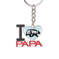 thumbnail image 1 of Negro animal Bear silueta natural El soporte del llavero de metal del llavero ama a papá, 1 of 3