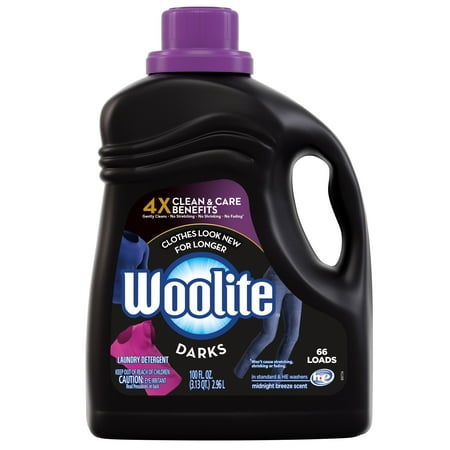 Woolite DARKS Liquid Laundry Detergent, 100oz Bottle, With Color Renew, HE & Regular