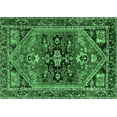 thumbnail image 1 of Ahgly Company Indoor Rectangle Persian Emerald Green Traditional Area Rugs, 7' x 9', 1 of 4