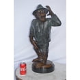 thumbnail image 3 of Nifao Monkey in Suit bronze statue – Home Decor Sculpture, 16"L x 10"W x 27"H, 3 of 10