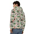 thumbnail image 4 of Wukai Armadillo Print Men's Zip-Up Hoodie,Fleece Full-Zip Hoodie for Men, Hooded Sweatshirt-X-Large, 4 of 5