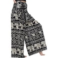 thumbnail image 4 of KOMOO Female Boho Palazzo Pants High Waist Casual Wide Leg Long Pants Trousers Beach Hippie Harem Pants Plus Size, 4 of 6