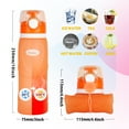 thumbnail image 3 of Kemier Collapsible Silicone Water Bottles - 750ML Leakproof Valve Reusable BPA Free Travel Water Bottle, 26oz Foldable Water Bottles Sports & Outdoor Lightweight for Gym Camping Hiking Travel, 3 of 10