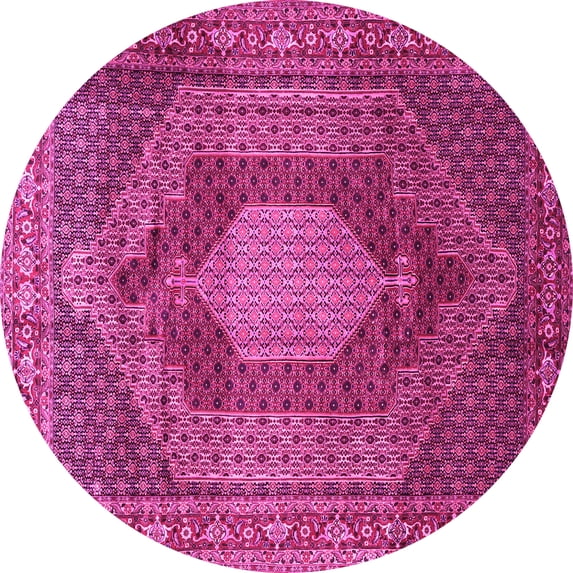 Ahgly Company Indoor Round Persian Pink Traditional Area Rugs, 8' Round