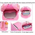 thumbnail image 3 of 2Pcs Bowknot Wave Point Prints Primary School Bookbag Rucksack Kids School Backpack Sets Student Book Bag for Students,A29#Black-2Pcs, 3 of 5