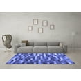 thumbnail image 3 of Ahgly Company Indoor Round Abstract Blue Contemporary Area Rugs, 5' Round, 3 of 4