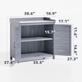 thumbnail image 3 of 38.6"D x 18.9"W x 37.4"H (6.1 sq ft) Wood Outdoor Patio Potting Bench with Adjustable Shelves - Gray, 3 of 7