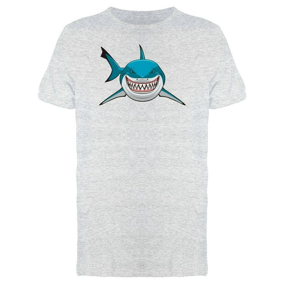 Blue White Shark T-Shirt Men -Image by Shutterstock, Male Large