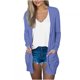 thumbnail image 2 of Chaquetas y prendas de vestir casuales sin capucha de manga larga para mujer, blusa informal de manga larga con bolsillo, cárdigan, chaqueta de algodón de imitación para mujer, 2 of 5