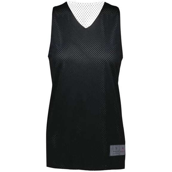 ASI 163.420.2XL Ladies Tricot Mesh Reversible 2.0 Jersey, Black & White - 2XL