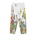 thumbnail image 5 of Disketp Herbs And Wildflowers Print Women'S Comfy Pajama Pants Casual Drawstring Palazzo Lounge Wide Leg Pants, 5 of 9