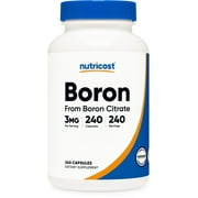 Nutricost Boron 3mg Supplement, 240 Vegetarian Capsules - Gluten Free, Non-GMO
