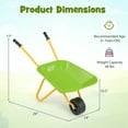 thumbnail image 3 of Gymax Kids Wheelbarrow Carbon Steel Wheel Barrel w/ Non-Slip Handles Thickened PP Wheel, 3 of 10