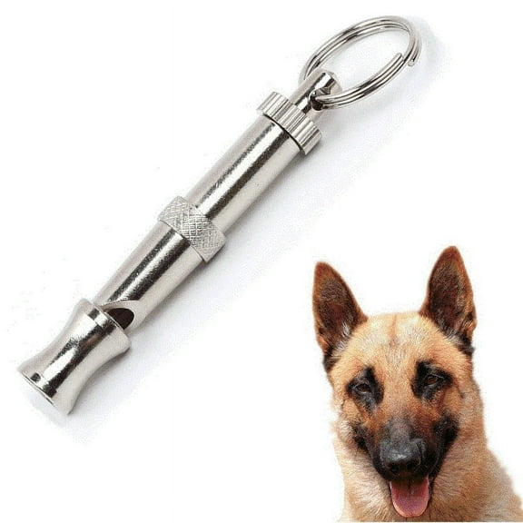 Pet Stainless Steel Dog Puppy Whistle, Adjustable Sound Key Training for Dogs
