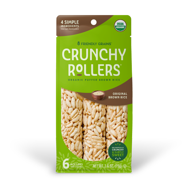 Crunchy Rice Rollers, Original Brown Rice, 6 Ct