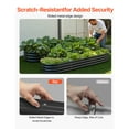 thumbnail image 4 of KFFKFF Metal Raised Garden Bed, 8 x 2 x 1 ft Oval Outdoor Galvanized Planter Box, Open Bottom Design for Vegetables, Flowers, Herbs, and Succulents, Dark Gray, 4 of 9