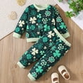 thumbnail image 5 of Boys St. Patrick's Day Outfit Casual Gren Print Kids Holiday Party Wear 2 Piece Pajama Set Green 3 Months-6 Months, 5 of 7