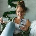thumbnail image 2 of Water Ripple Pattern Glitter Case for iPhone 14 Pro Max, Luxury Electroplated Curly Wave Frame Bling Phone Case for iPhone 14 Pro Max, Soft TPU Protective case for Women Girls, Silver, 2 of 13
