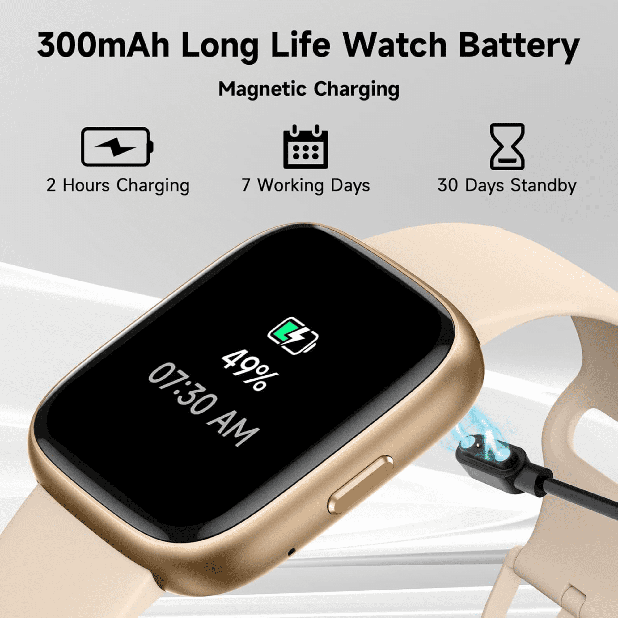 Smart Watch for Women and Men Compatible with Android and iOS, 1.83" HD Touchscreen Smartwatch with Alexa Built-in, Bluetooth Calling, IP68 Waterproof, 120+ Sports, Pink