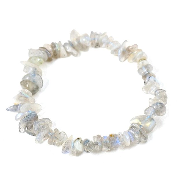 Pulsera de grava Natural, pulsera de piedra de cristal, brazalete para niña, regalo de fiesta de cumpleaños