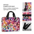 thumbnail image 4 of FORMRS 16" Laptop Bag Carrying Sleeve Case with Handle Travel Shoulder Briefcase, Black Colorful Circles, 4 of 8