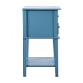 thumbnail image 2 of Teal Nightstand - 2 Drawer Storage & Open Shelf - Solid Wood & Metal Accent Design, 2 of 5