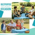 thumbnail image 7 of Exquisite 100 ft. x 40 in. Sky Blue Plastic Tablecloth Rolls - Disposable Plastic Table Cover Rolls, 7 of 7