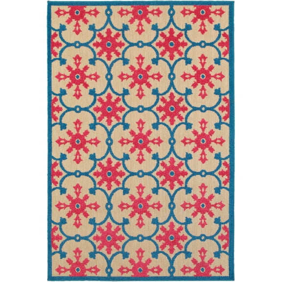 Oriental Weavers Cayman Area Rug 190L9 Sand Rings Hoops 6' 7" x 9' 6" Rectangle